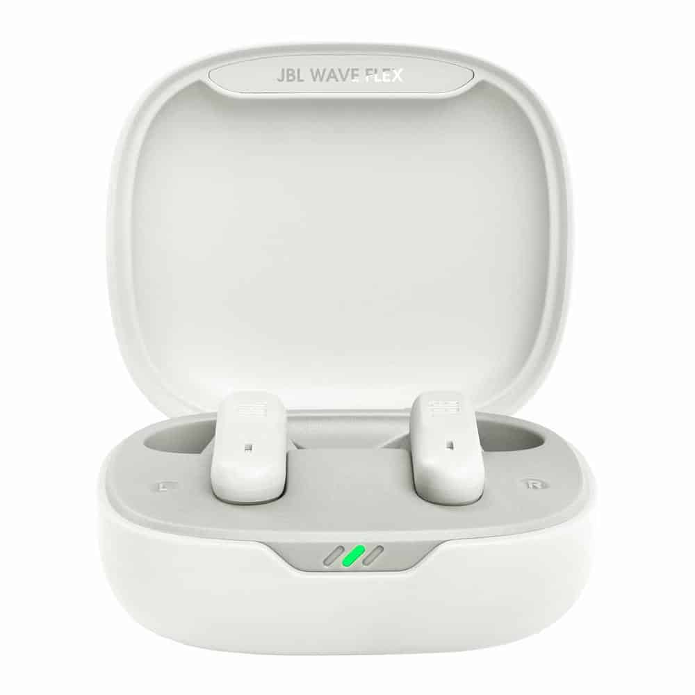 (image for) JBL Wave Flex True Wireless White Bluetooth Earbuds + Charging Case